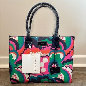 Trina Turk Floral Cloud printed tote bag NWT $195